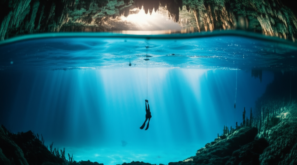Freediving in the Cenotes of Mexico